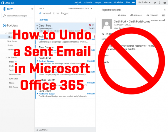 Recall email in microsoft office